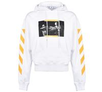 Off-White Mens Carav Painting Over White Hoodie - Size X-Large