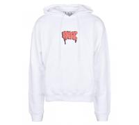 Off-White Mens Graffiti Paint Logo White Hoodie Cotton - Size X-Small