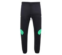 Off-White Mens Green Diag Outline Design Cuffed Black Sweatpants - Size X-Large