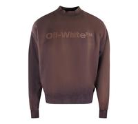Off-White Mens Laundry Logo Skate Fit Aubergine Purple Sweatshirt Cotton - Size Large