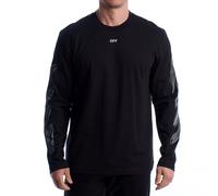 Off-White Mens Long Sleeve T-Shirt Scribble Diags 44MAB086G5J0051001 - Black - Size Small