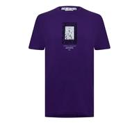 Off White Mens Mirror Cotton Regular Short-Sleeved T-ShirtS Purple GT26951