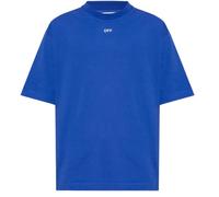 Off-White Mens OFF Stamp Logo Skate Fit Dark Blue T-Shirt Cotton - Size Medium
