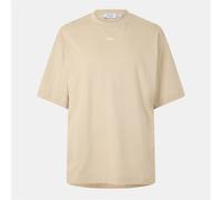 Off-White Mens Off White Arrow Skate Lettering Regular Fit T-Shirt in Brown/White - Size X-Small