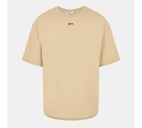 Off-White Mens Off White Crew Neck Short Sleeve Skate T-Shirt in Brown/Black - Beige - Size 2XL
