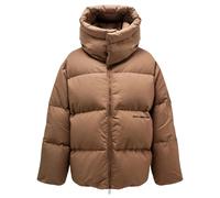 Off-White Mens OW Race Canvas Camel Beige Puffer Down Jacket Polyamide - Size Small