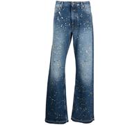 Off-White Mens Paint Relax Slim Fit Blue Jeans Cotton - Size 30W/32L