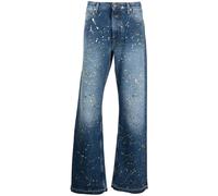 Off-White Men's Paint Relax Slim Fit Blue Jeans | Size: 33R Off-White Blue 33R