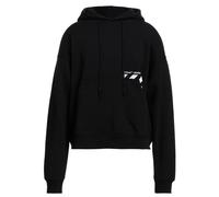 Off-White Mens Pocket Skate Logo Black Hoodie Cotton - Size Small