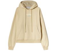 Off-White Mens Script Logo Opposite Over Skate Fit Beige Hoodie Cotton - Size Large
