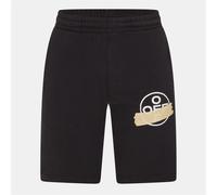 Off White Mens Tape Sweat Shorts Fleece Functional Pockets