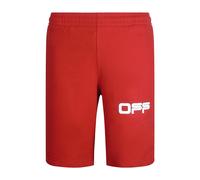 Off-White Mens Tape Sweat Shorts (Red) Cotton - Size Small