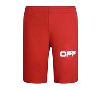 Off-White Mens Tape Sweat Shorts - Red - Red - L