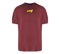 Off-White Men's Thunder Stable Short Sleeve Crew Neck Oversized T-shirt in Burgundy | Size: Medium Off-White Burgundy M