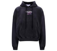 Off-White Mens Wave Off Boxy Black Hoodie Cotton - Size Large