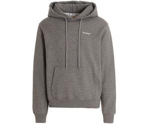 Off-White Mens Wave Outline Diag Design Grey Slim Hoodie - Size 2XL