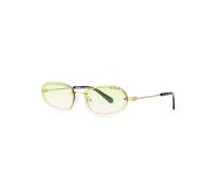 Off-white Miami Oval-frame Sunglasses - Gold - One Size