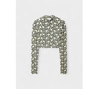 Off-White Moon Sec Skin Turtle Crop Top Yellow Black - Womens - S - Yellow