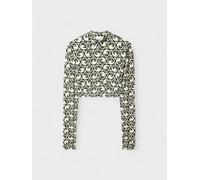 Off-White Moon Sec Skin Turtle Crop Top Yellow Black - Womens - XS - Yellow