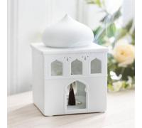 Off White Mosque Oil Burner & Incense Cone Holder For Prayer Room