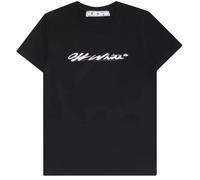 Off-White New Script Logo Casual Fit Black T-Shirt Black