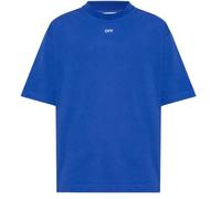 Off-White Off White Mens Logo Stamp T-Shirt - Dark Blue - M - Dark Blue