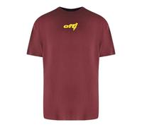 Off-White Off White Mens Thunder Oversized T-Shirt - Burgundy - S - Burgundy