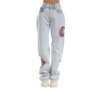 Off-White Off White Womens Meteor Cool Baggy Jeans - Light Blue - 27R - Light Blue - 100% Cotton