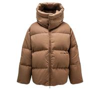 Off-White OW Race Canvas Puffer Down Jacket - Camel Beige - L