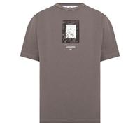 Off-White Paint Mirror Logo Slim Fit Grey T-Shirt - S