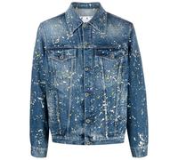 Off-White Paint Splatter Skate Fit Blue Denim Jacket - S