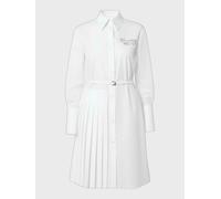 Off-White Plisse Script Logo Poplin Shirt Dress White - XS