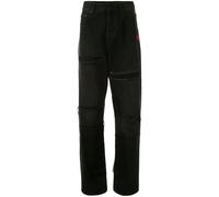 Off-White ripped Arrows-logo jeans - Black fuchsia 30-31-33-34