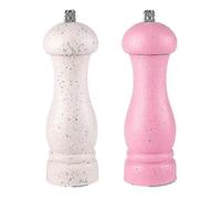 (Off-white rose) High quality oak wood salt and pepper mill, adjustable coarseness and refillable