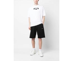 Off-White Scrubber Diag Shorts in Black - S - Black
