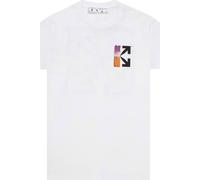 Off-White Womens Gradient Arrows Logo Slim Fit White T-Shirt Cotton - Size Small