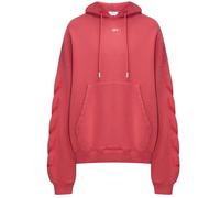 Off-White St Matthew Design Skate Fit Washed Hoodie - Red - XL