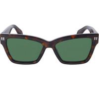 OFF WHITE Cincinnati 53 - Tortoise Shell Acetate Made in Italy Cat Eye Sunglasses One Size Brown