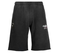 Off-White Unisex Adult Wave Off Sweat Shorts - Black - S - Black - 100% Cotton