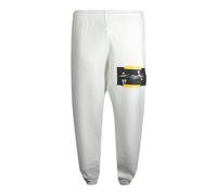 Off-White Unisex Mens Caravaggio Painting Logo Jogging Bottoms (White/Yellow) Cotton - Size Large