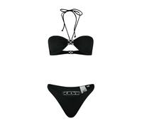 Off White Womens/Ladies Arrow Logo Bikini Top Set6 UK Black GT14555