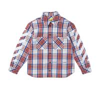 Off White Womens/Ladies Diagonal Stripe Flannel Shirt GT39366