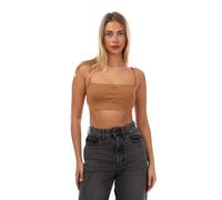 Off White Womens/Ladies Sleek Square Neck Crop Top GT4237