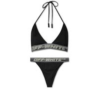 Off-White Women's Logo Band Bikini Black Swim Wear | Size: Large