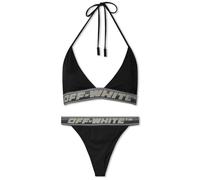Off-White Women's Logo Band Bikini Black Swim Wear | Size: Large Off-White Black L