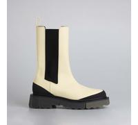 Off-White Womens Off White Calf Sponge Chelsea Boots in Cream Rubber - Size UK 7