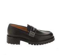 Off-White Womens Off White Combat Loafers in Black-White Leather - Size UK 7