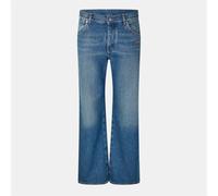 Off-White Womens Off White Wide Leg Relaxed Fit Jeans in Medium Blue - Size 25W/32L