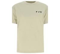 Off-White Womens OW Logo Regular Fit Beige T-Shirt Cotton - Size 2XS