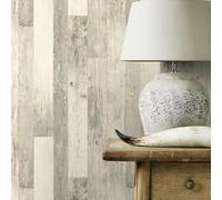 Grey Wooden Plank Wallpaper Off White Textured Free Match Paste The Wall Feature